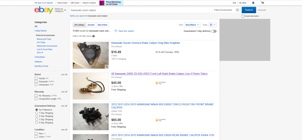 eBay Search Results